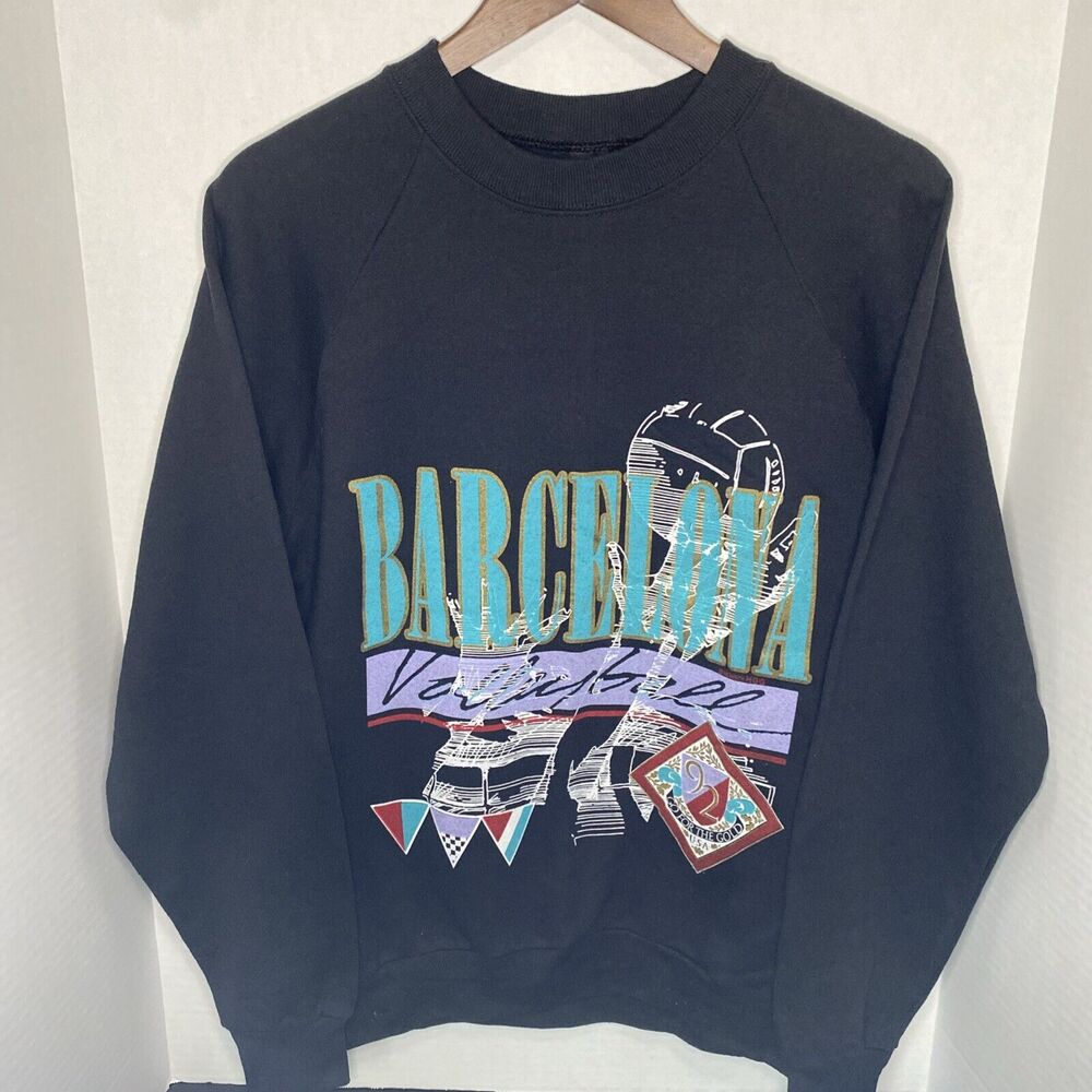 Vintage 1992 SCREEN STARS Crewneck Barcelona Volleyball NEW with OG Tag!